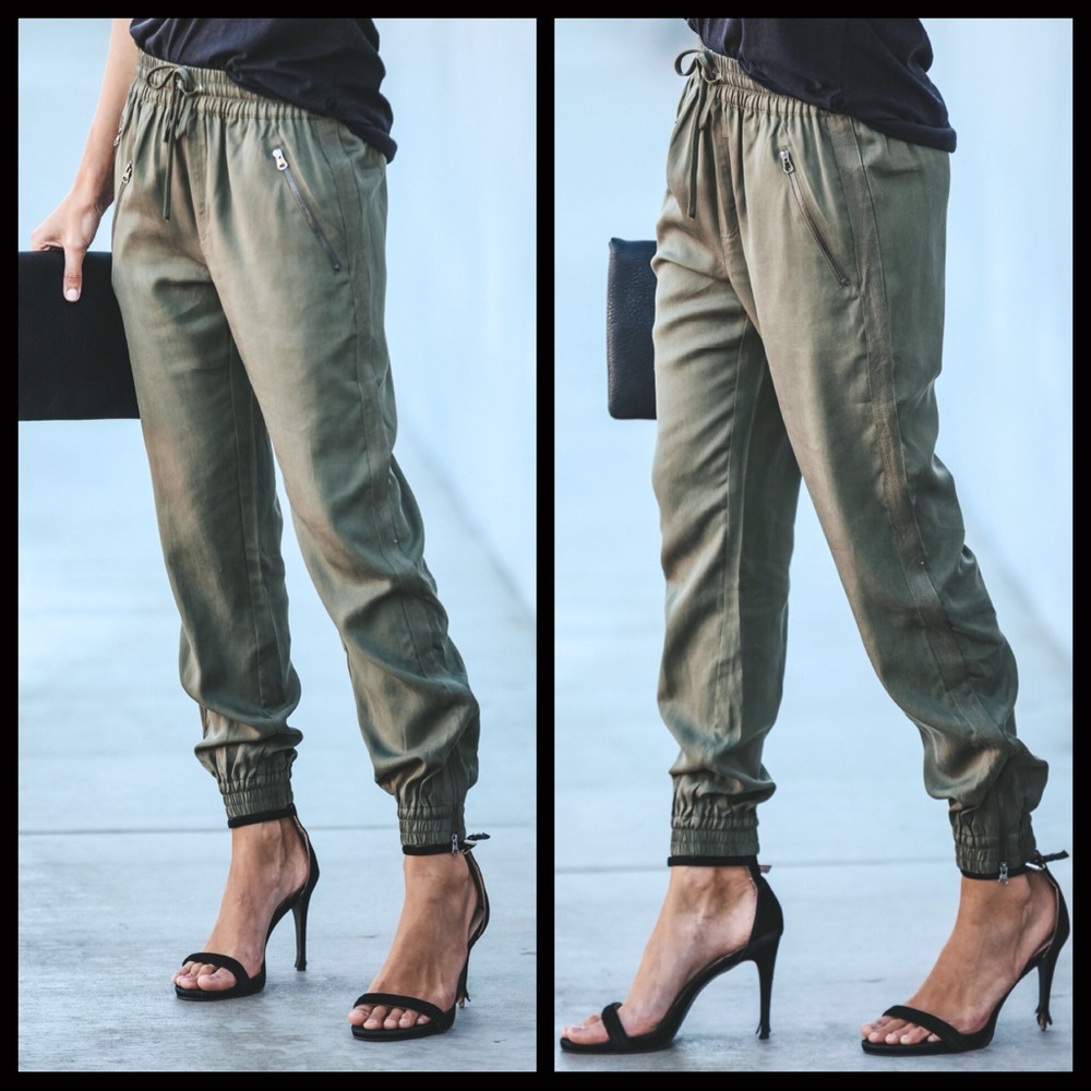 1 LEFT‼️ Lizzie Pocketed Joggers-Olive - Picture 2 of 4
